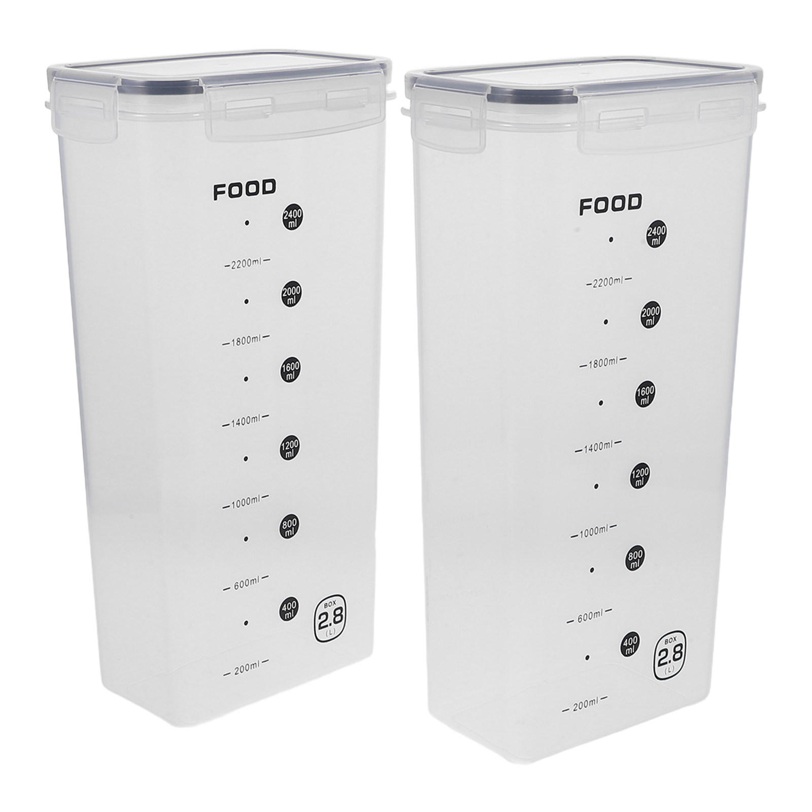 Food Storage Large - 2Pcs Clear Grain Storage Box Airtight
