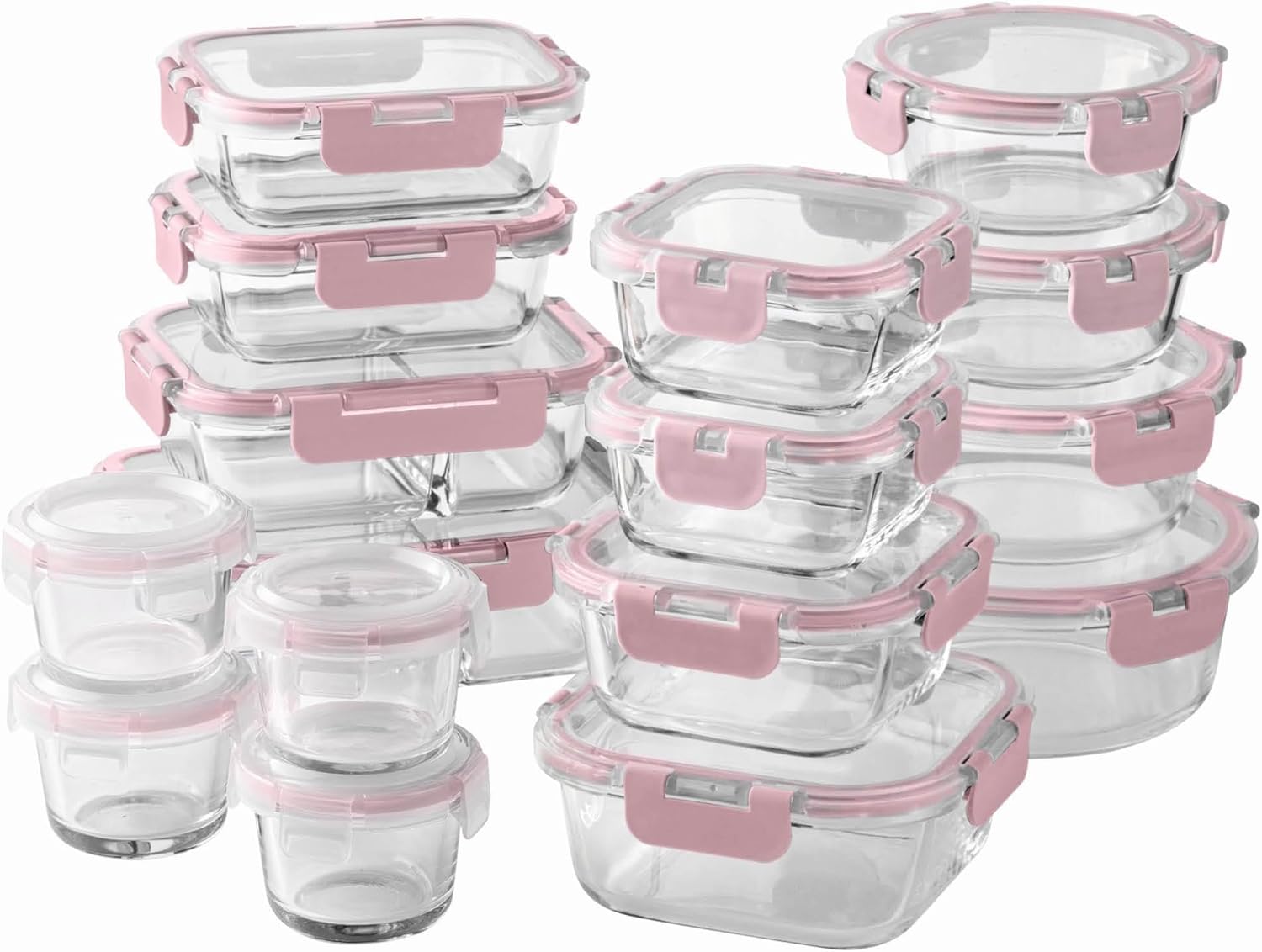Food Storage Set Glass - 32-Pc Borosilicate Glass Food Container Set