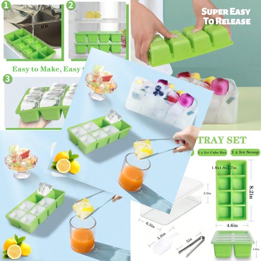 Food Storage Large - Ice Trays For Freezer With Lid
