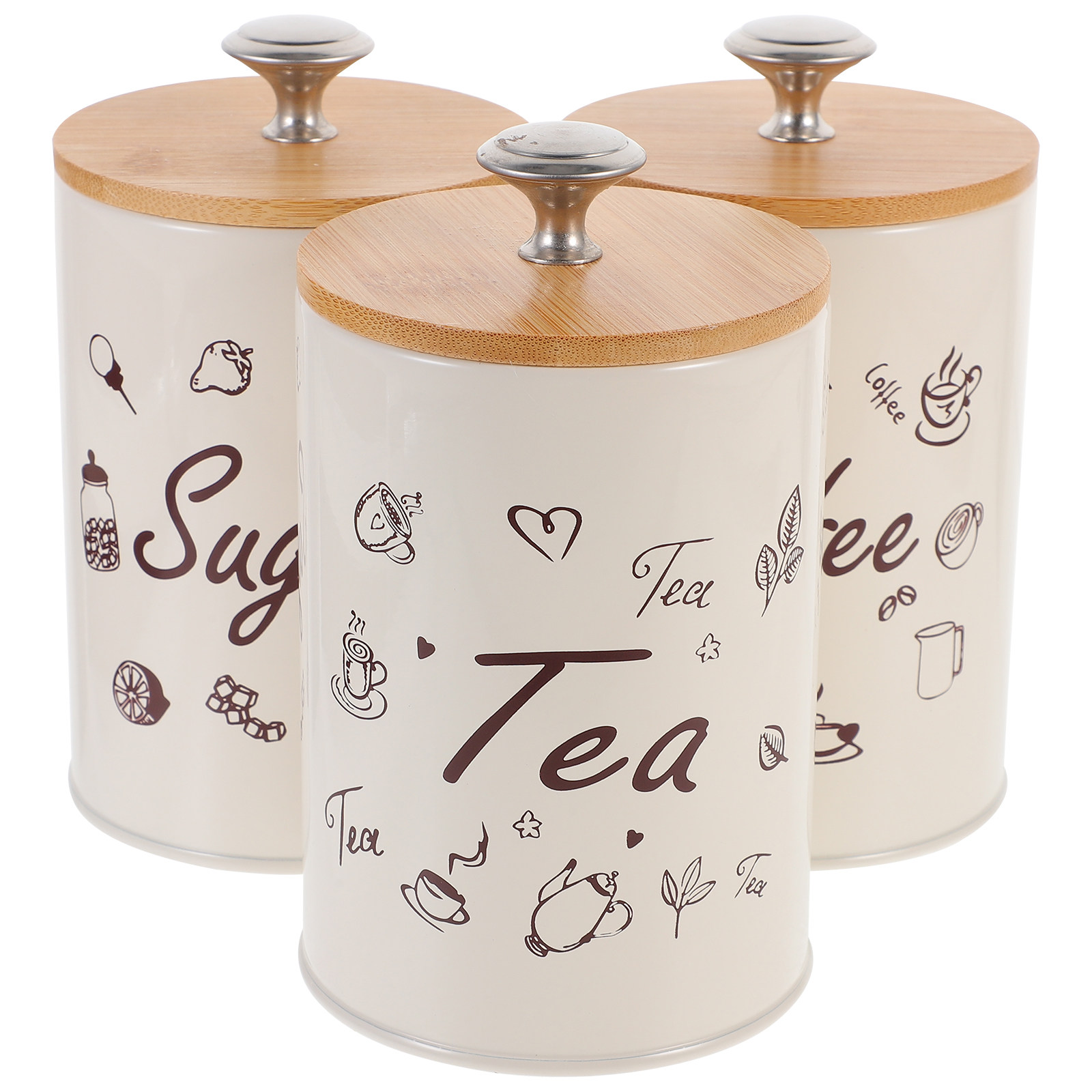 Food Storage Containers - Tea Jar 3pcs Coffee Storage Can