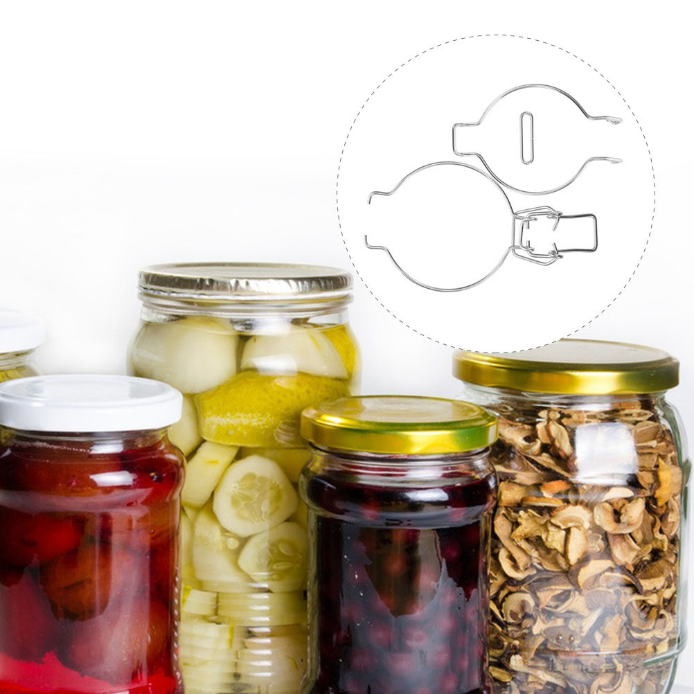 Food Storage Jar Glass - 12Pcs Glass Jar Wire Clamps Stainless