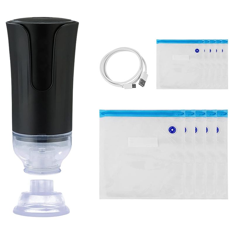 Food Storage Vacuum Pump - B03C-Electric Handheld Vacuum Sealer&Reusable Vacuum Food