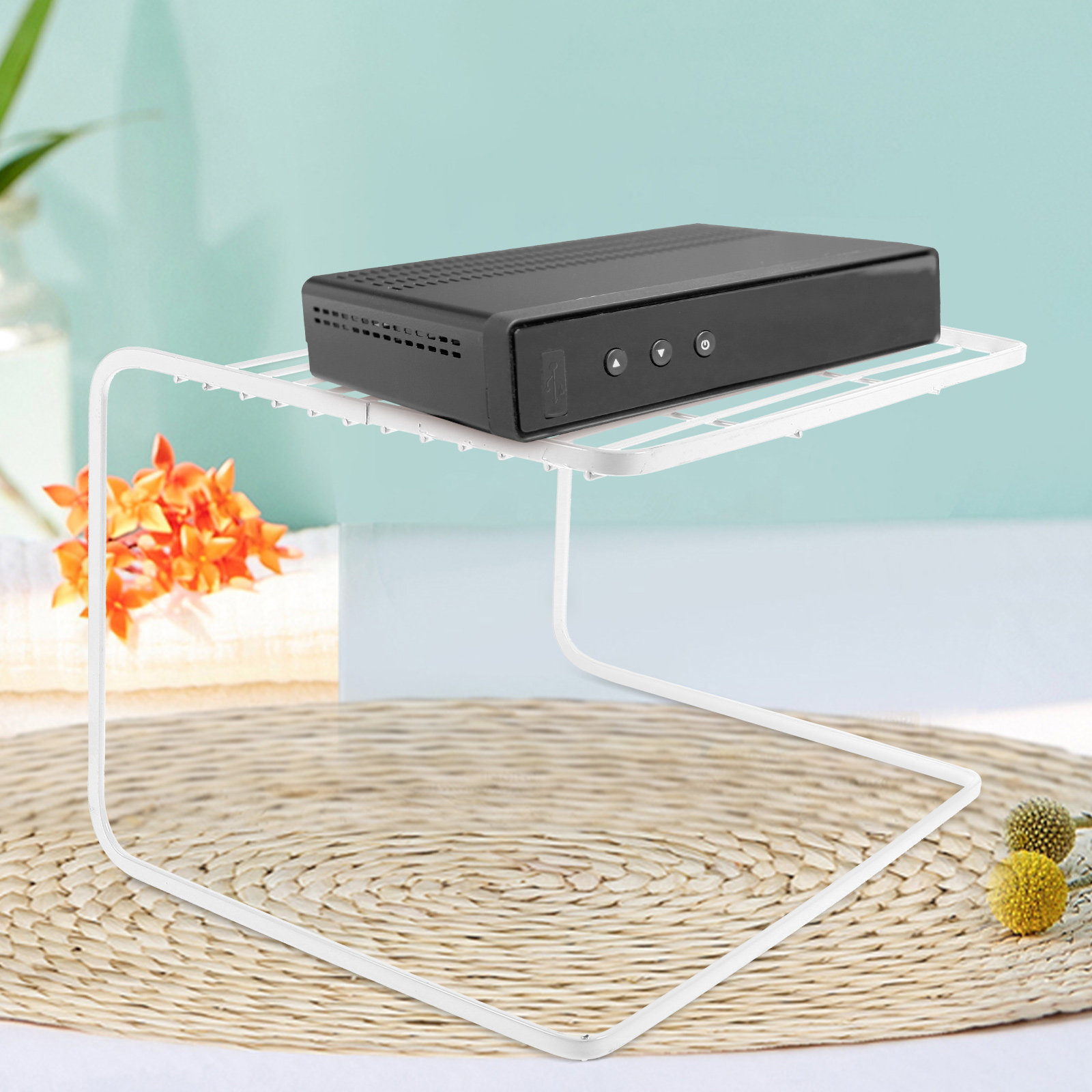 Food Storage And Organizer - Double-Layer Tabletop Router Shelf Heavy Duty
