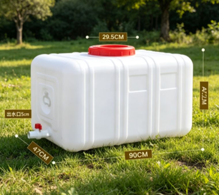 Food Storage Reserve - 200L Food Grade Horizontal Plastic Water