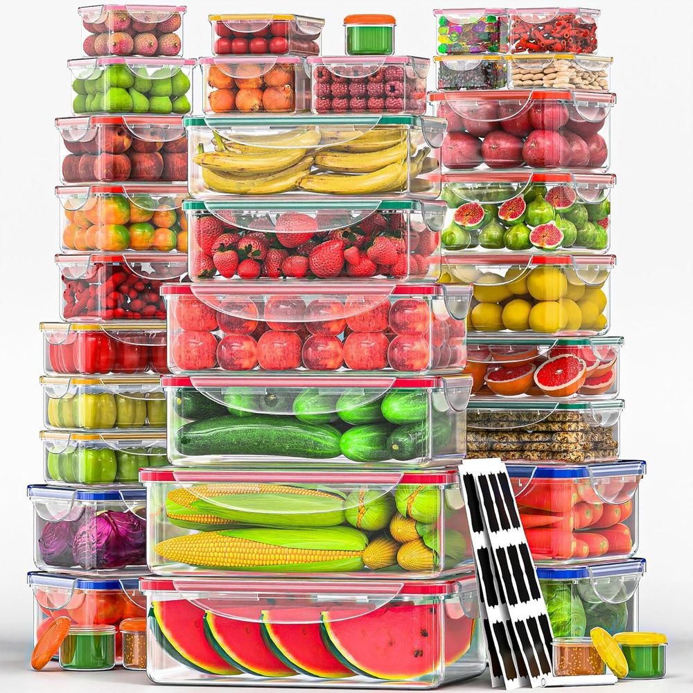 Food Storage Large - 70 Pcs Large Food Storage Containers