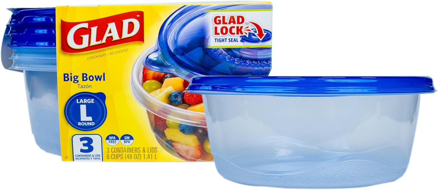 Food Storage Large - 48 oz Round Food Storage Containers