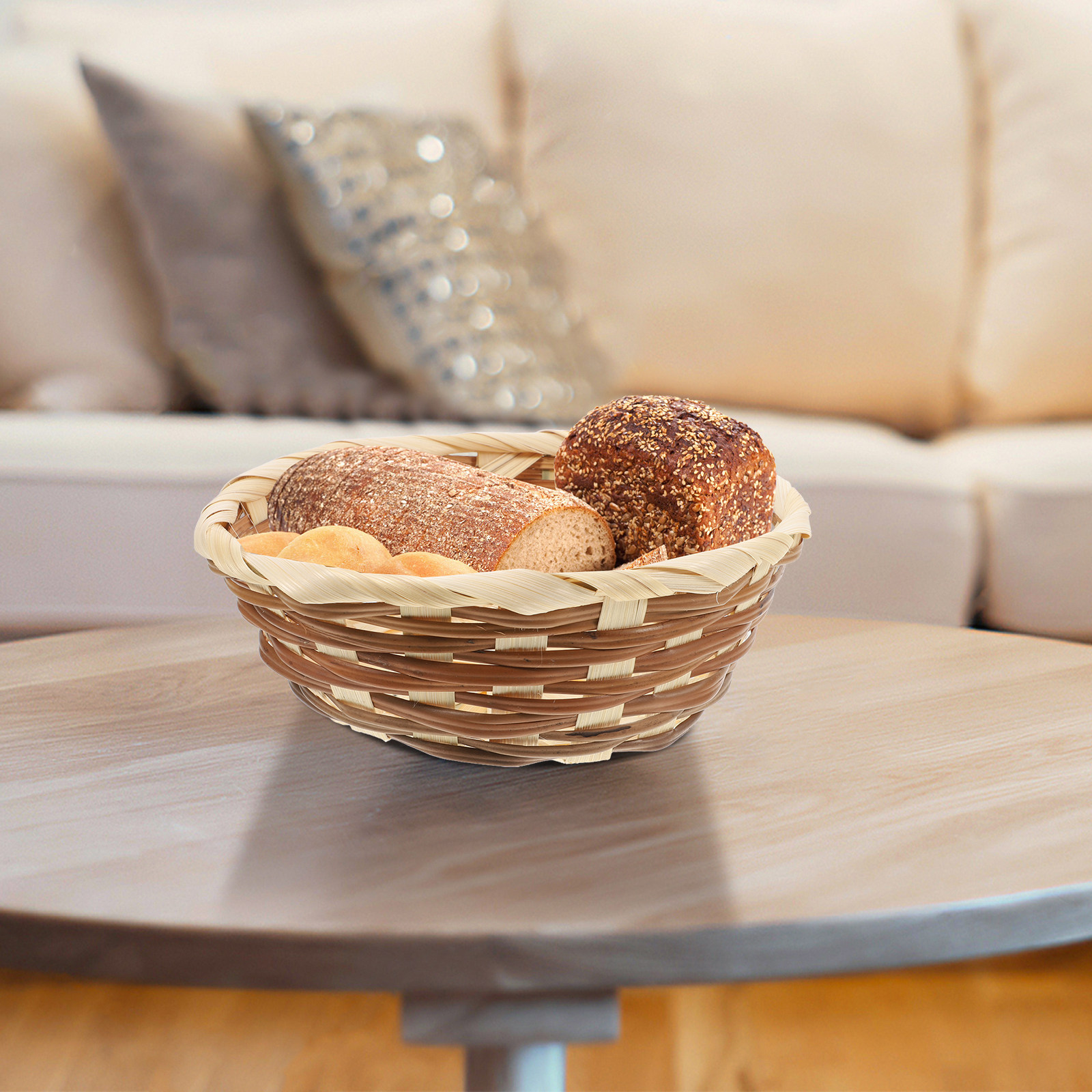 6Pcs Round Bamboo Bread Basket - Food Storage And Organizer recensie en prijs