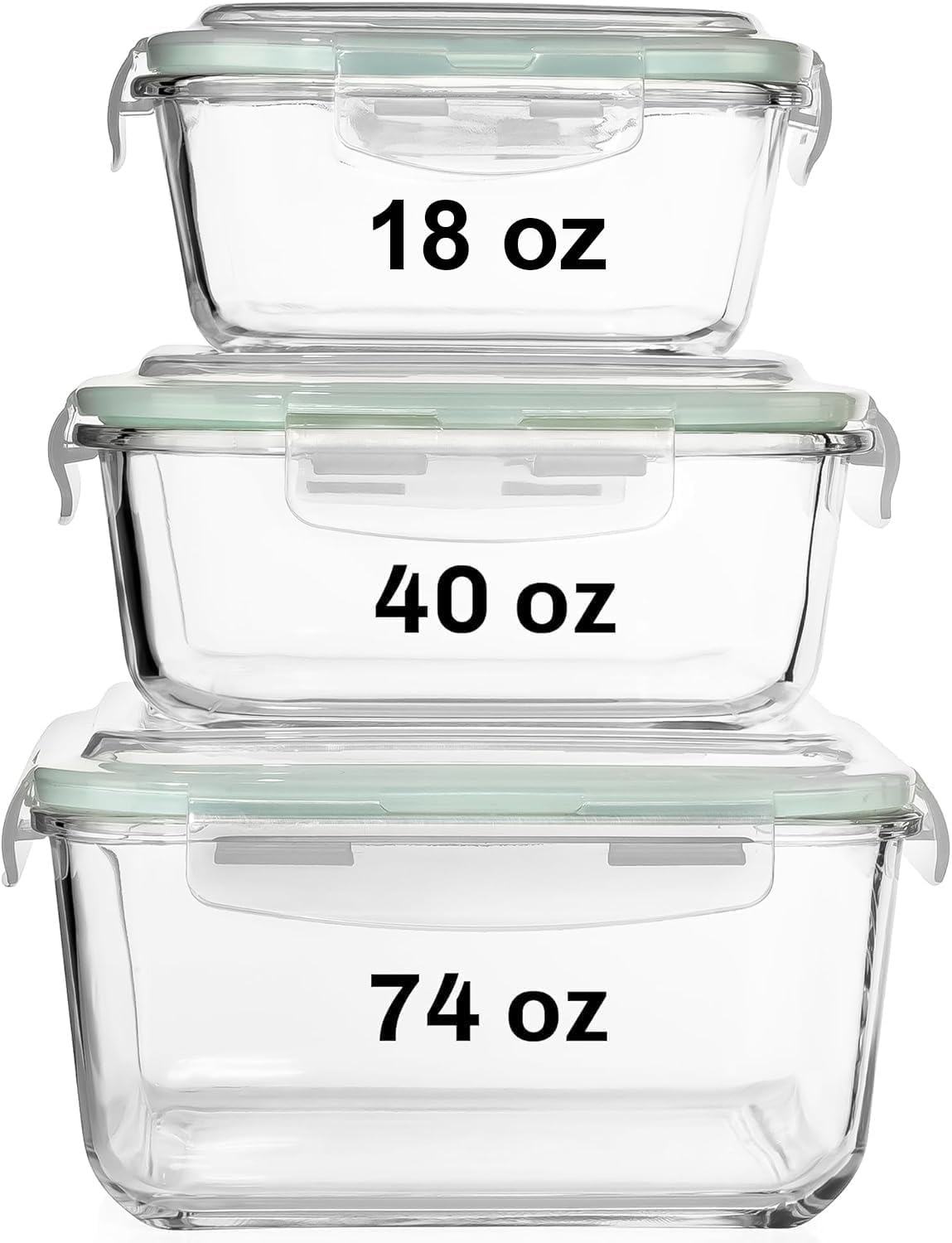 6 PC Square Glass Food Storage - Food Storage Set Glass recensie en prijs