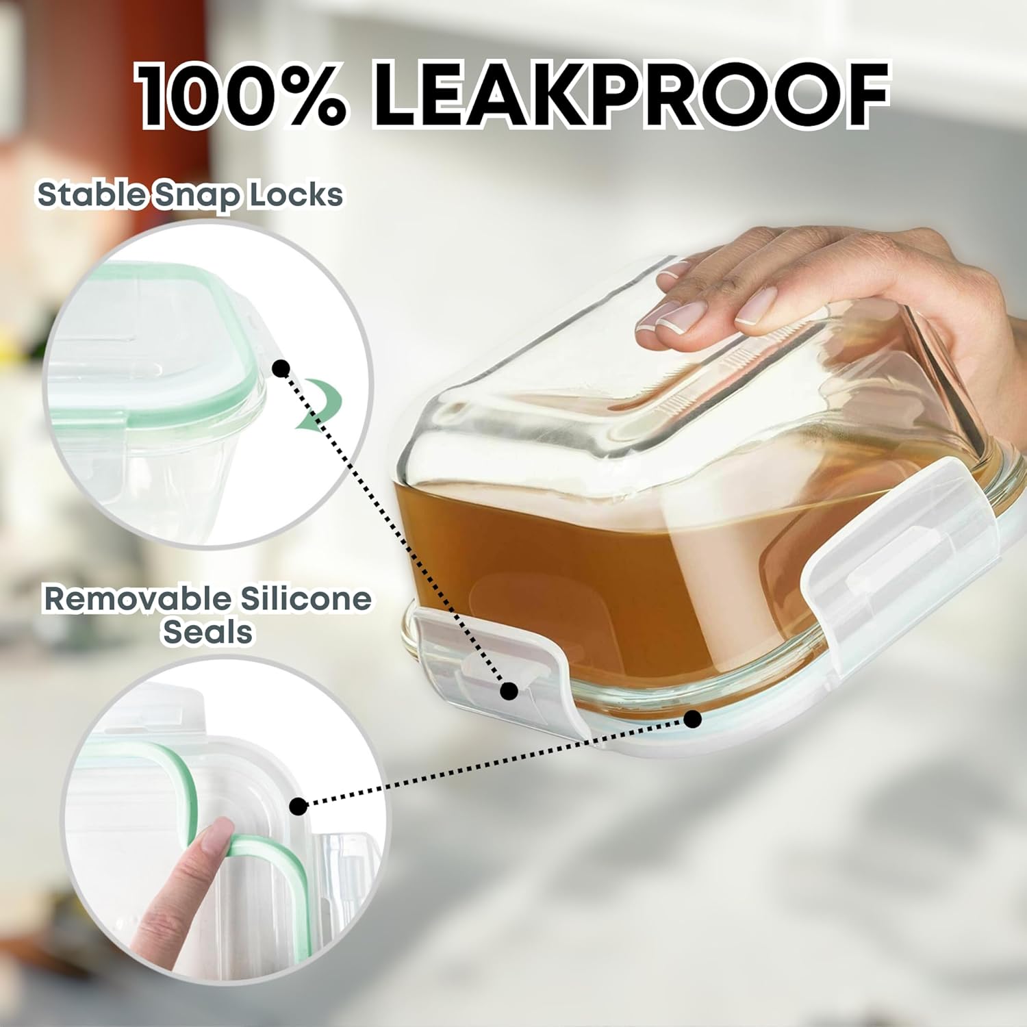 6 PC Square Glass Food Storage - Food Storage Set Glass recensie en prijs