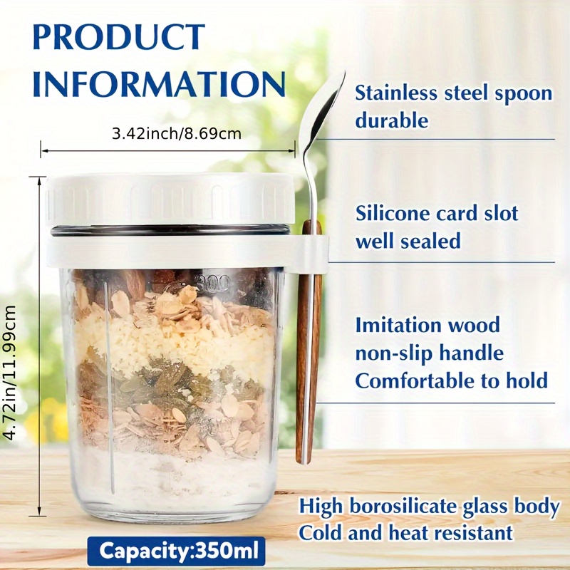 1pc/2pcs Glass Oatmeal Cup, Ov - Food Storage Set Glass recensie en prijs