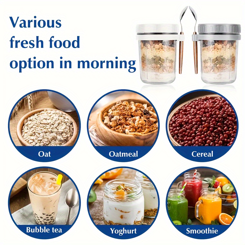 1pc/2pcs Glass Oatmeal Cup, Ov - Food Storage Set Glass recensie en prijs