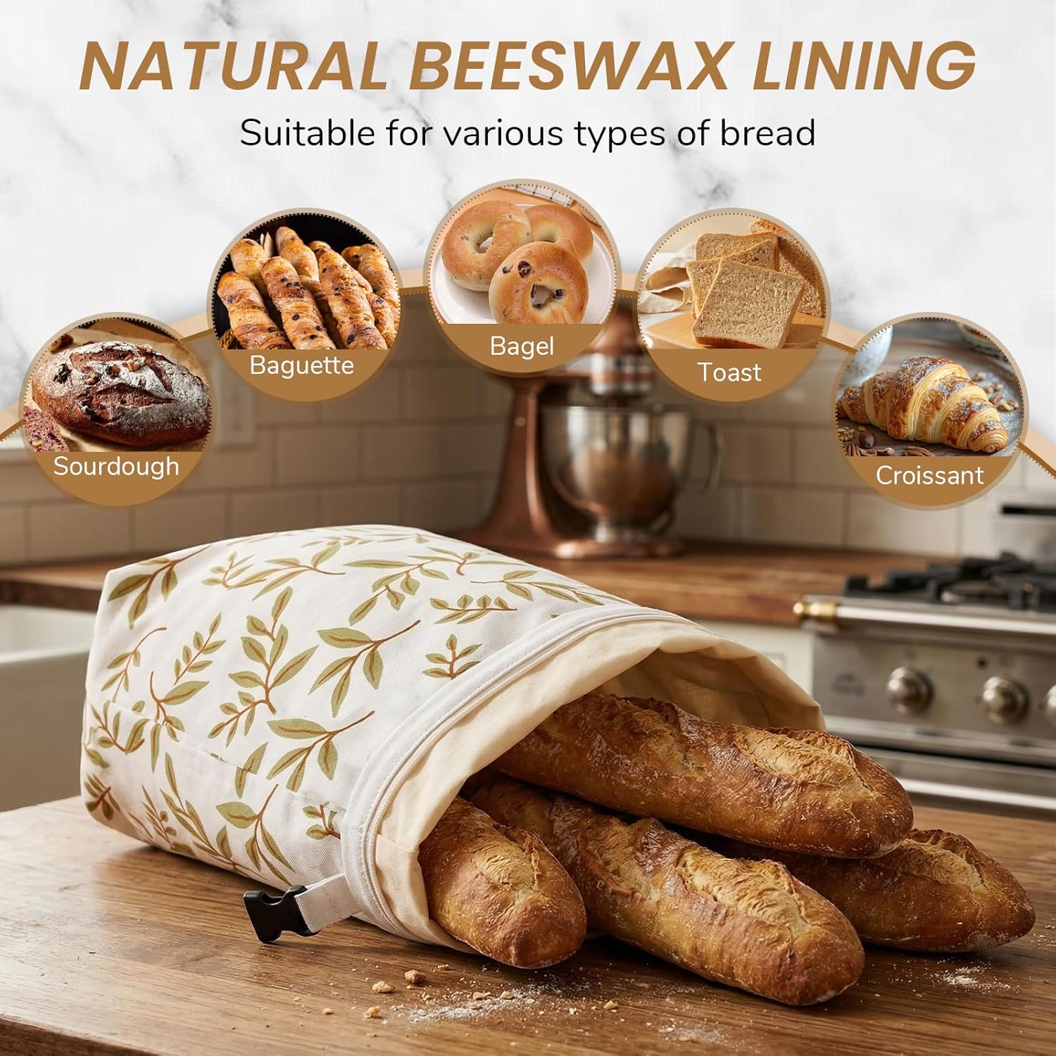 Reusable Beeswax Bread Bags fo - Food Storage Bags Xl recensie en prijs