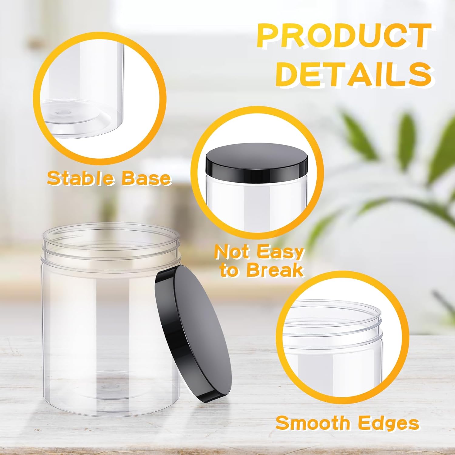 24 Pcs 16oz Plastic Jars with  - Food Storage Jar Glass recensie en prijs