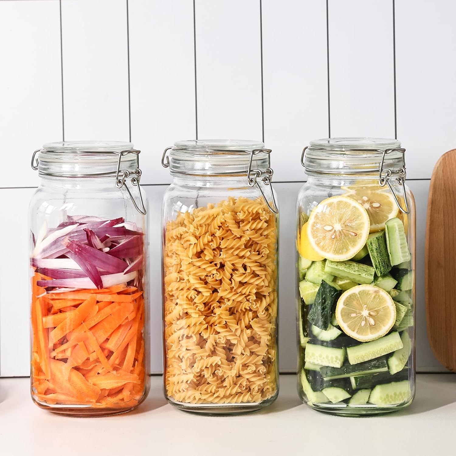3 Pack 78oz    Glass Jars with - Food Storage Jar Glass recensie en prijs
