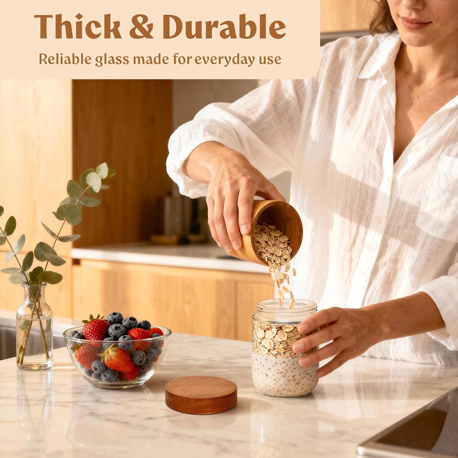 Overnight Oats Containers with - Food Storage Jar Glass recensie en prijs
