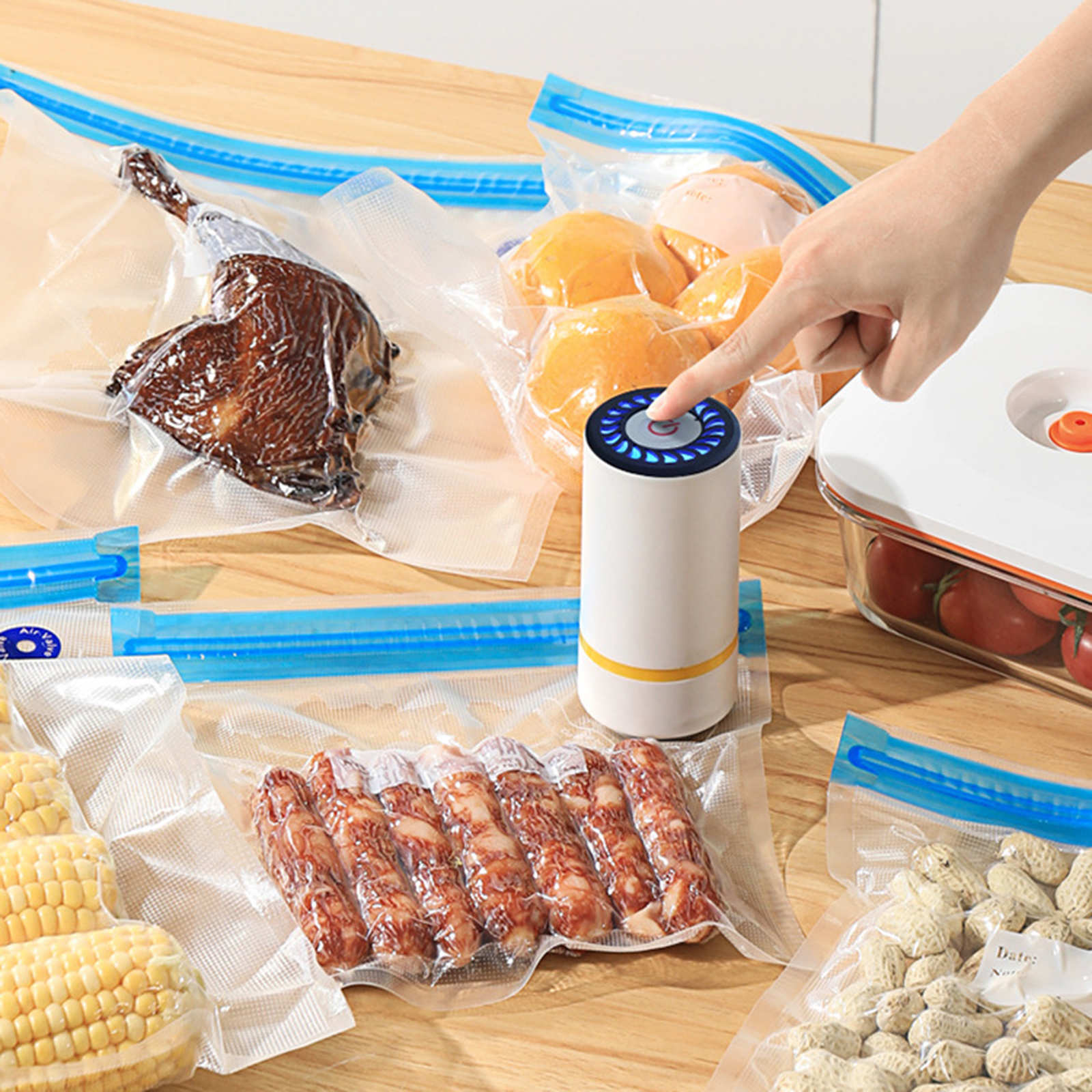 7 Sizes Reusable Vacuum Bags w - Food Storage Vacuum Pump recensie en prijs