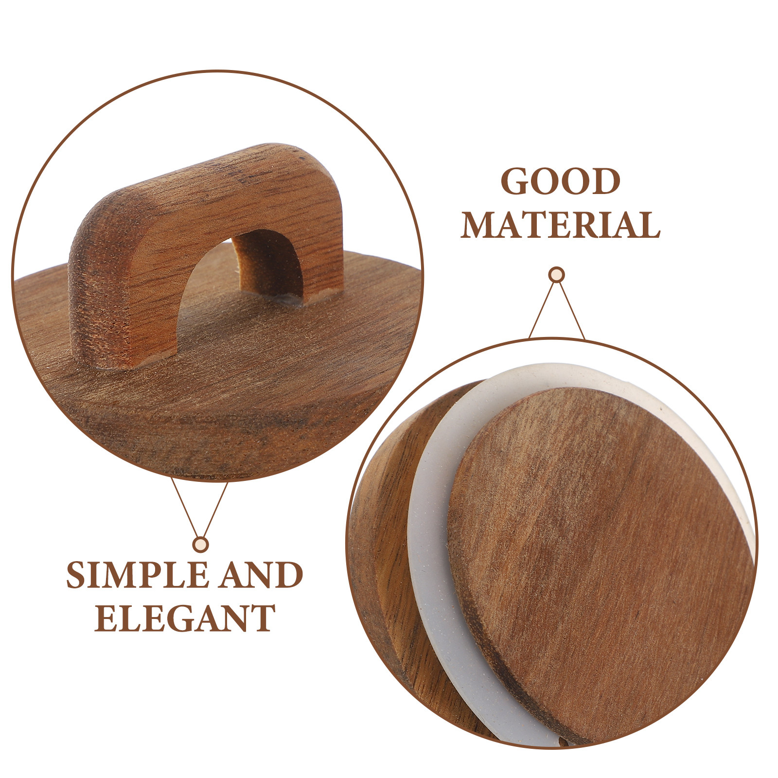 4Pcs Wooden Storage Lids Acaci - Food Storage Jar Glass recensie en prijs