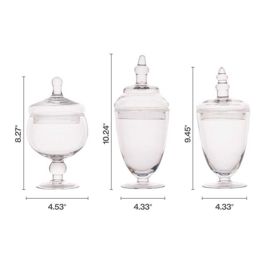 Glass Apothecary Jars, Set of  - Food Storage Set Glass recensie en prijs