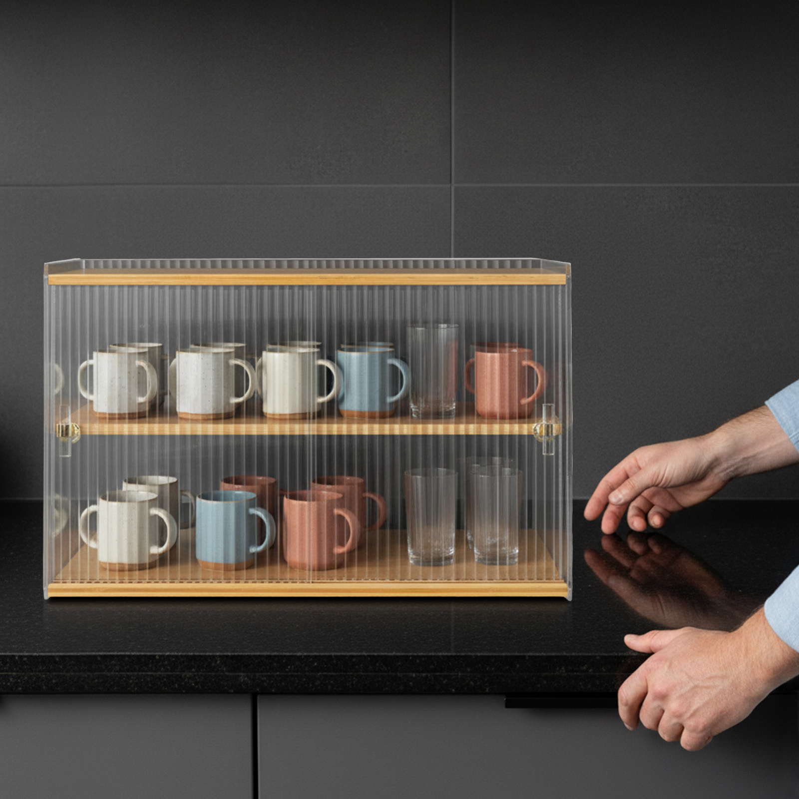 Cup Storage Rack, Bamboo Sideb - Food Storage In Room recensie en prijs