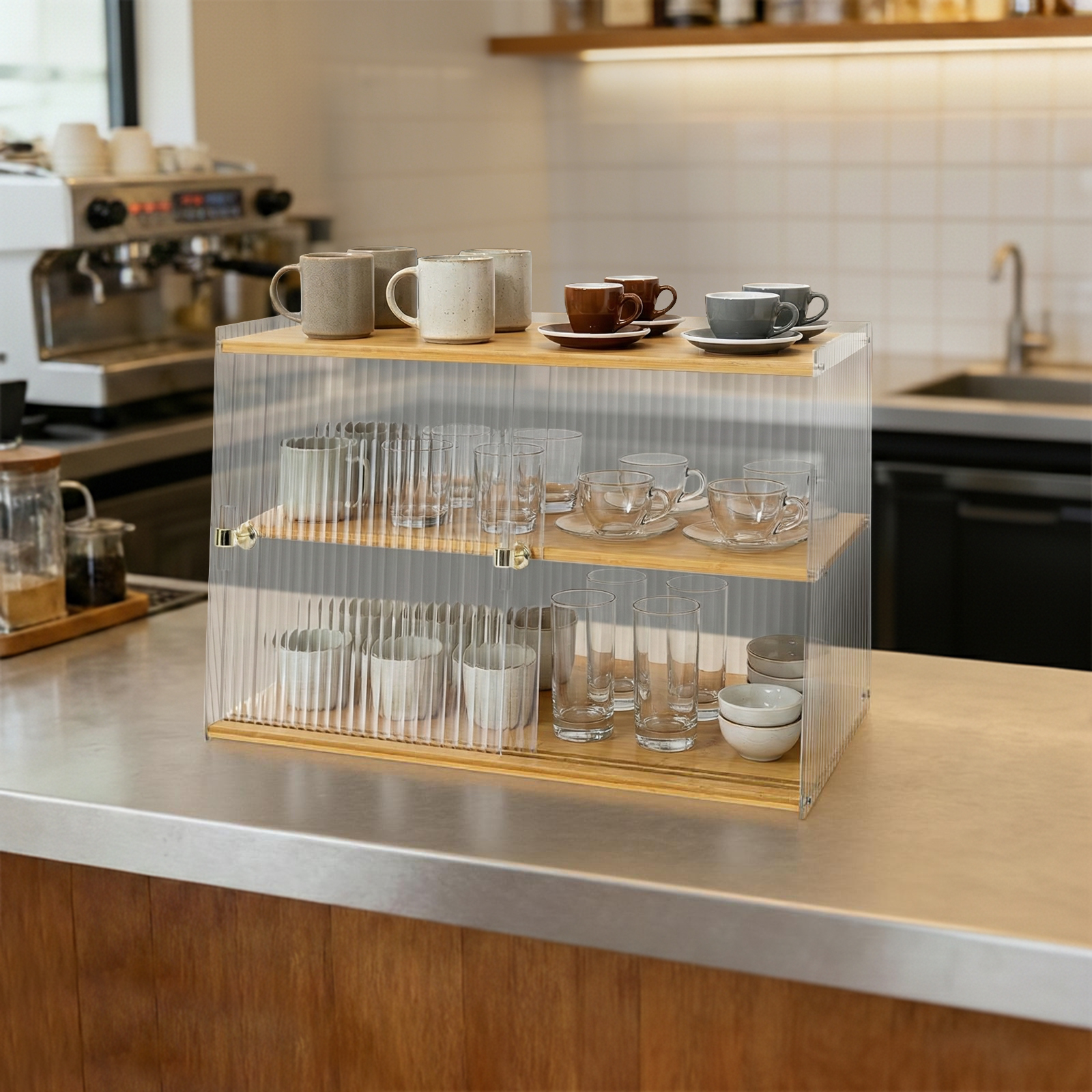 Cup Storage Rack, Bamboo Sideb - Food Storage In Room recensie en prijs