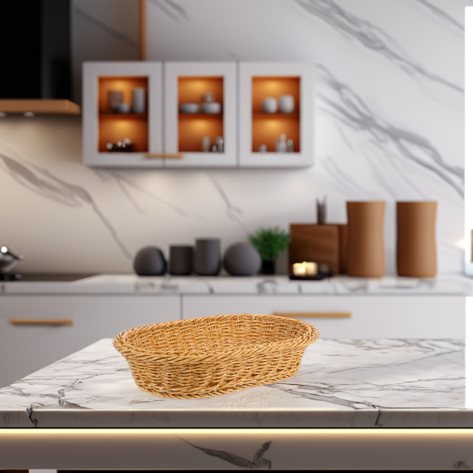 Plastic Woven Oval Bread Baske - Food Storage And Organizer recensie en prijs