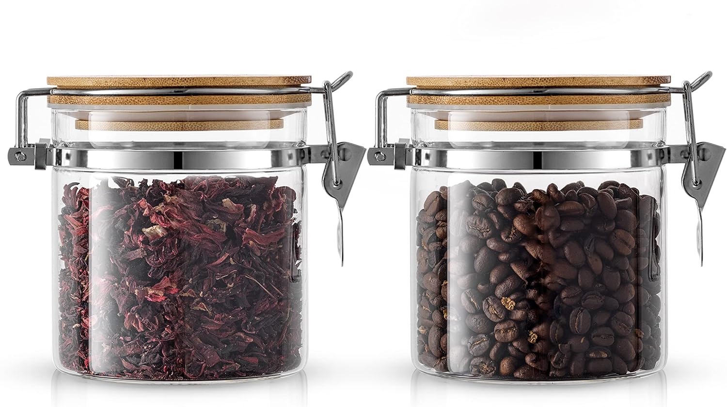 Glass Jars With Bamboo Lids (1 - Food Storage Set Glass recensie en prijs