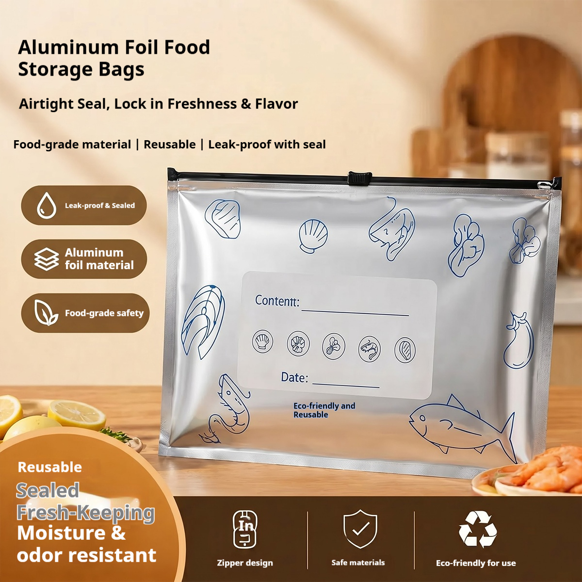 60pcs Aluminum Foil Food Seala - Ziploc Food Storage recensie en prijs