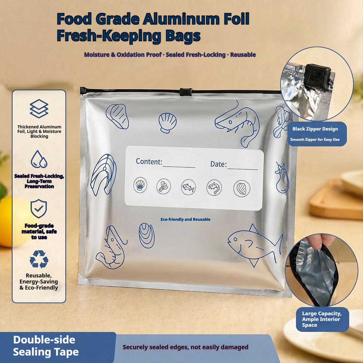 60pcs Aluminum Foil Food Seala - Ziploc Food Storage recensie en prijs