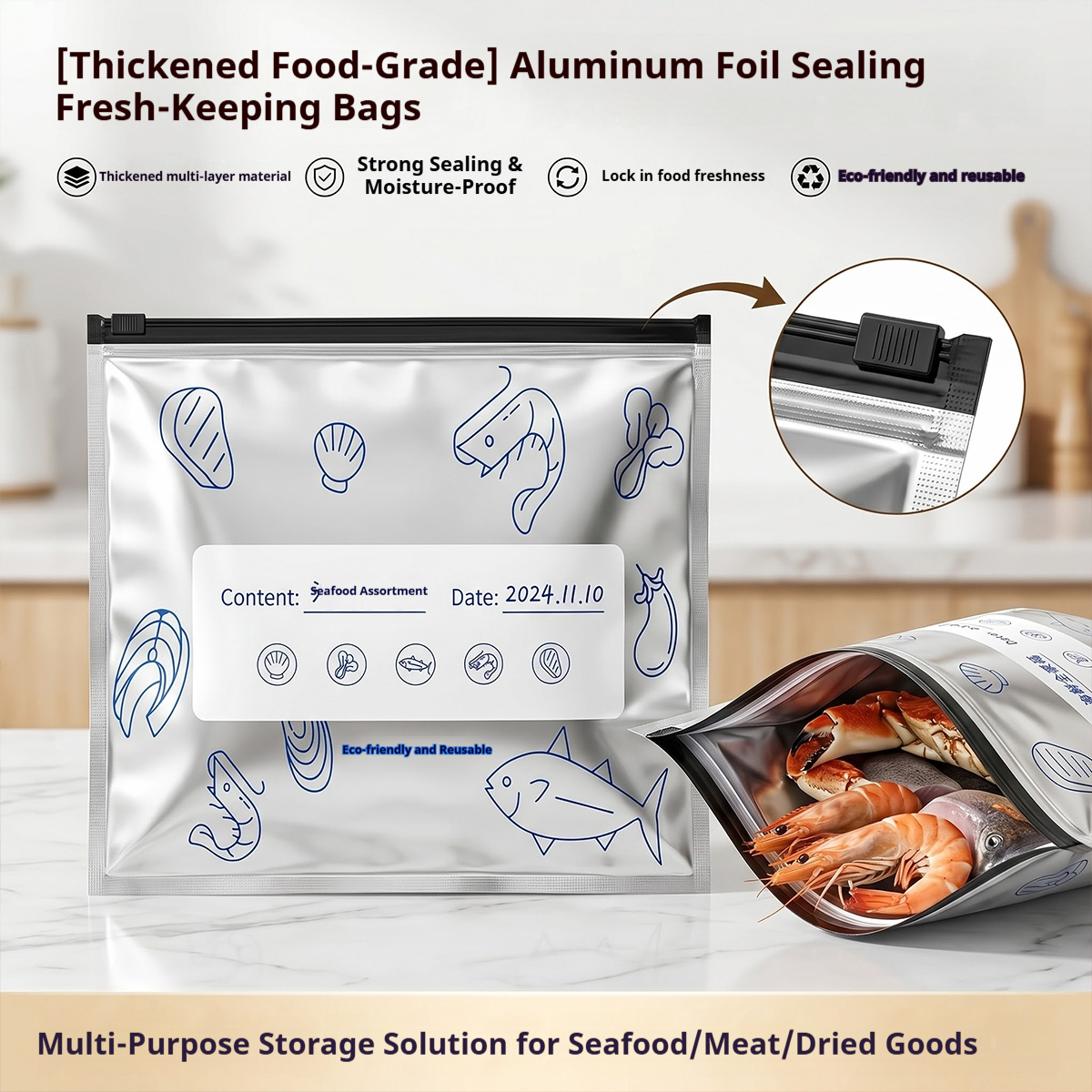 60pcs Aluminum Foil Food Seala - Ziploc Food Storage recensie en prijs