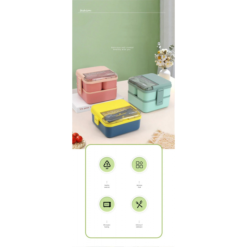 Portable Double Layer Lunch Bo - Food Storage With Scoop recensie en prijs