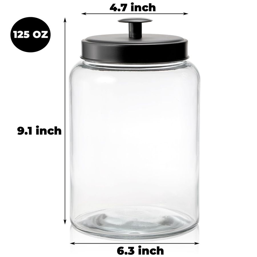 Pack Large Glass Jars with Met - Food Storage Jar Glass recensie en prijs