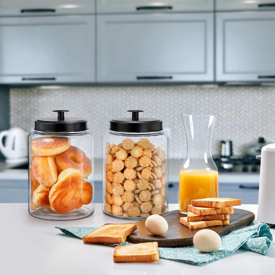 Pack Large Glass Jars with Met - Food Storage Jar Glass recensie en prijs