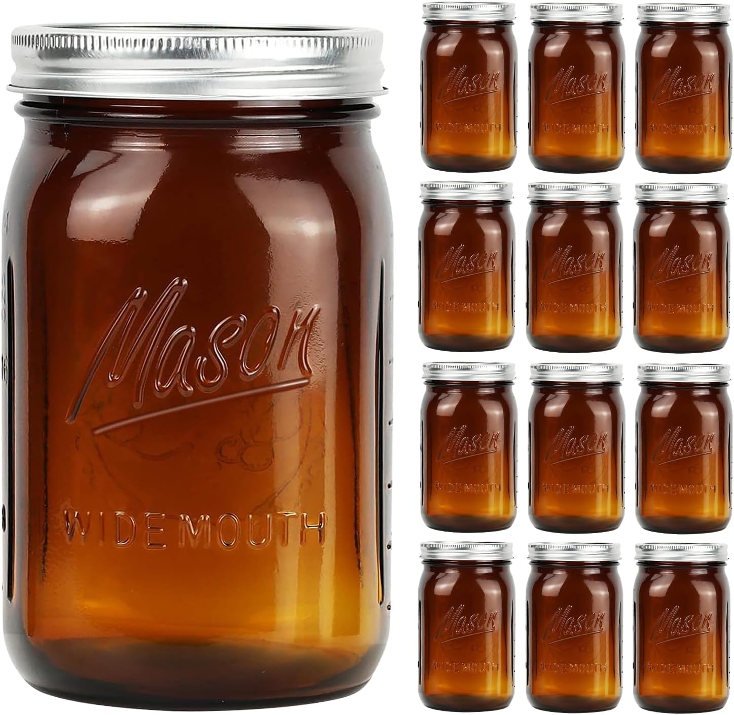 Amber Wide Mouth    Jars 32 oz - Food Storage Jar Glass recensie en prijs