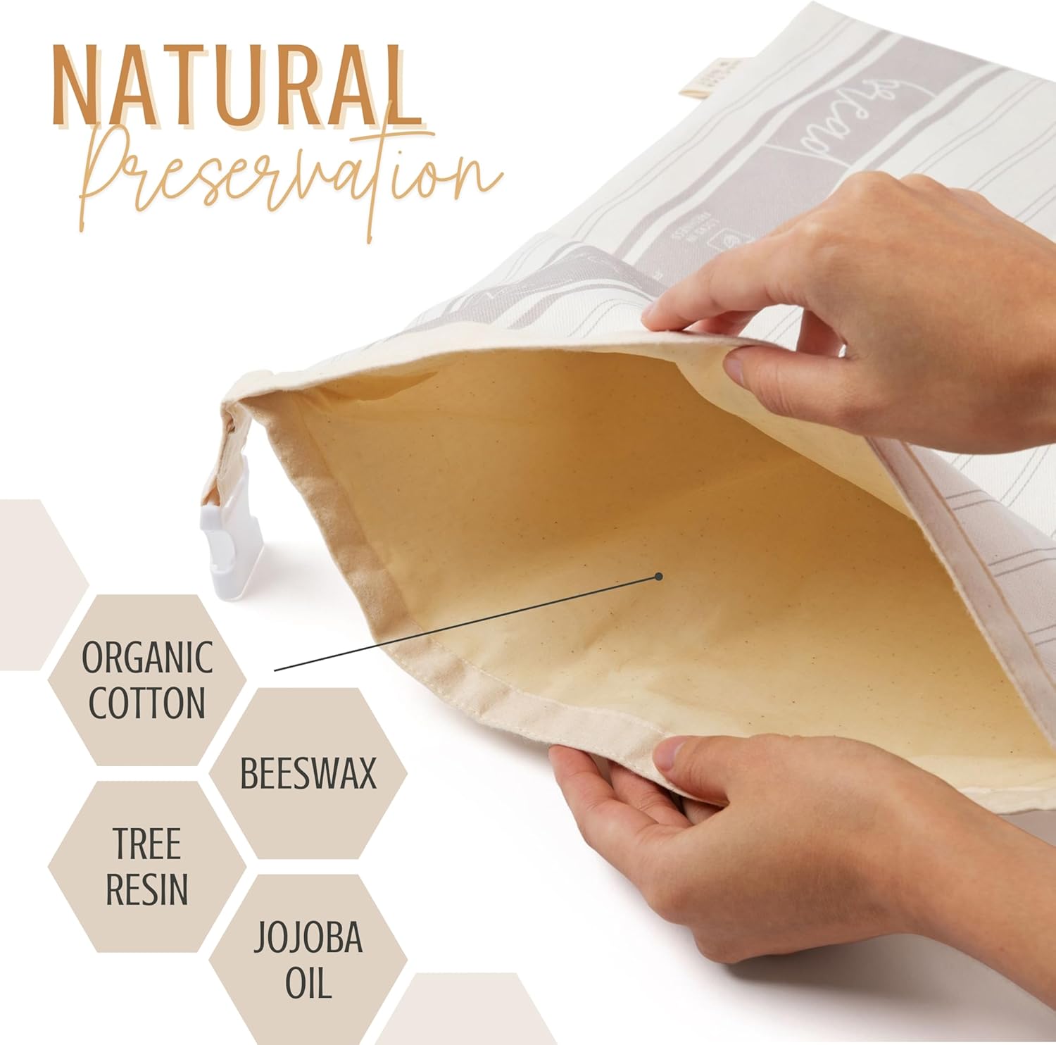 Reusable Beeswax Bread Bags fo - Food Storage Bags Xl recensie en prijs