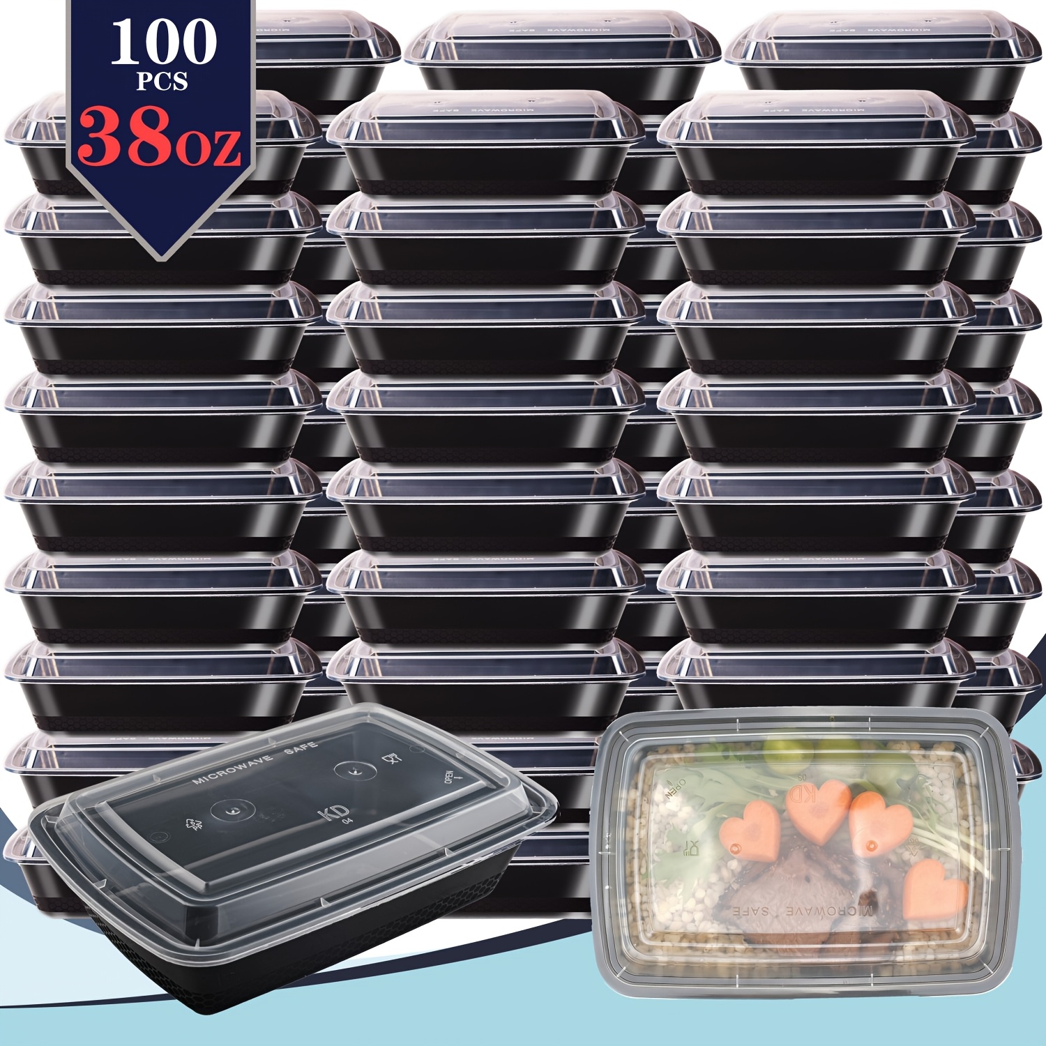 usBlack 100pcs (50 Containers  - Food Storage Usa recensie en prijs