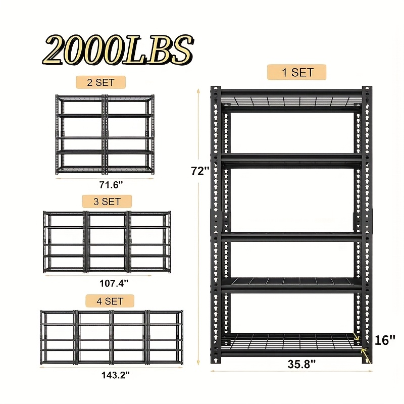 5-Tier Heavy-Duty Metal Utilit - Food Storage In Room recensie en prijs