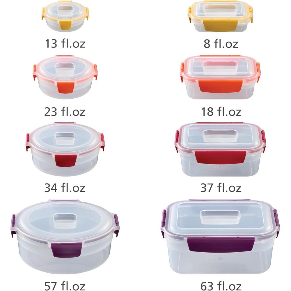 16-piece Plastic BPA Free Food - Food Storage Containers recensie en prijs