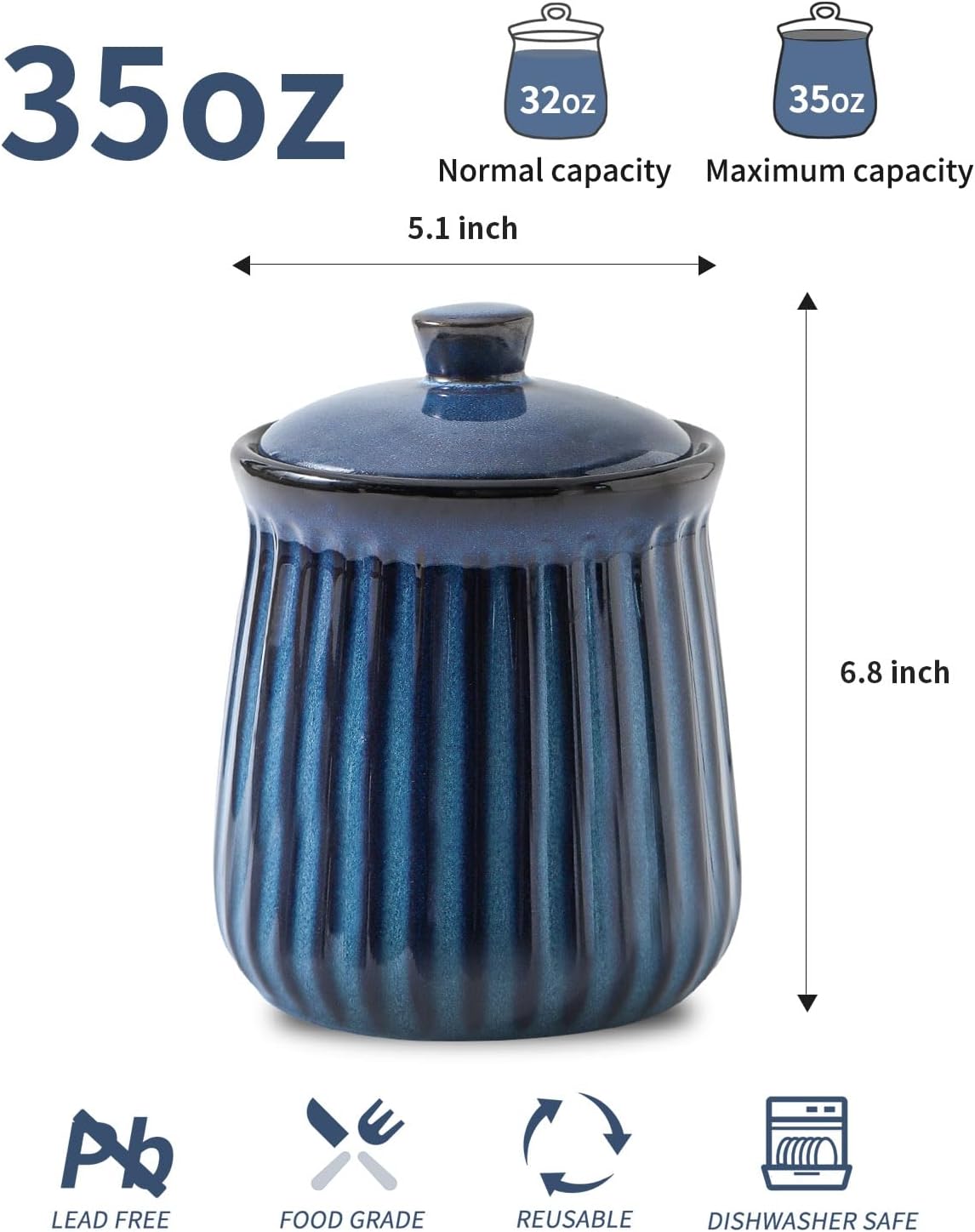 Ceramic Storage Containers, 35 - Food Storage Containers recensie en prijs