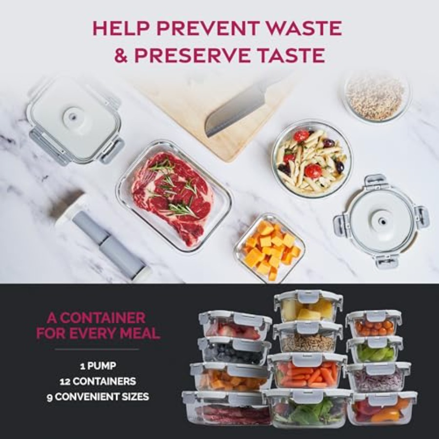 Vacuum Seal Glass Food Storage - Food Storage Vacuum Pump recensie en prijs