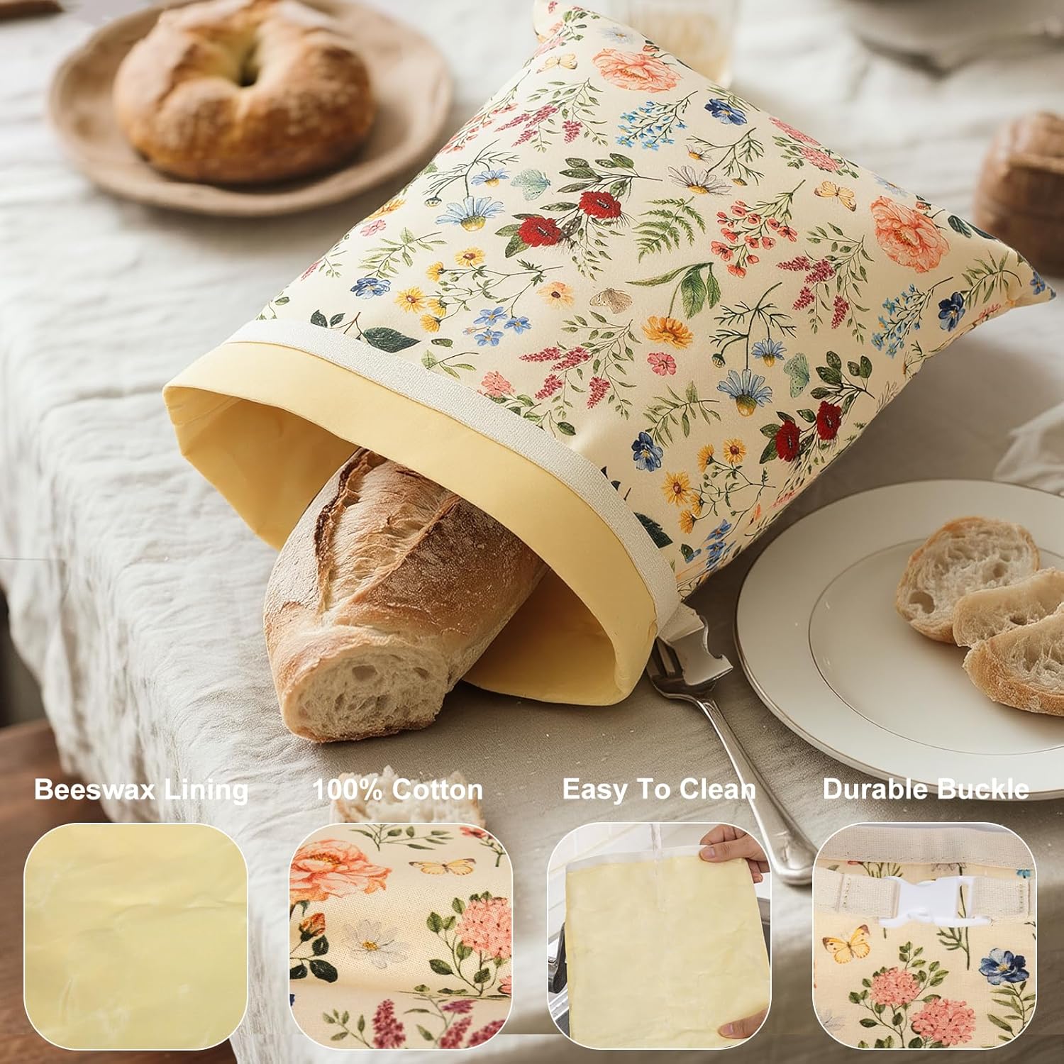 Reusable Beeswax Bread Bags fo - Food Storage Bags Xl recensie en prijs
