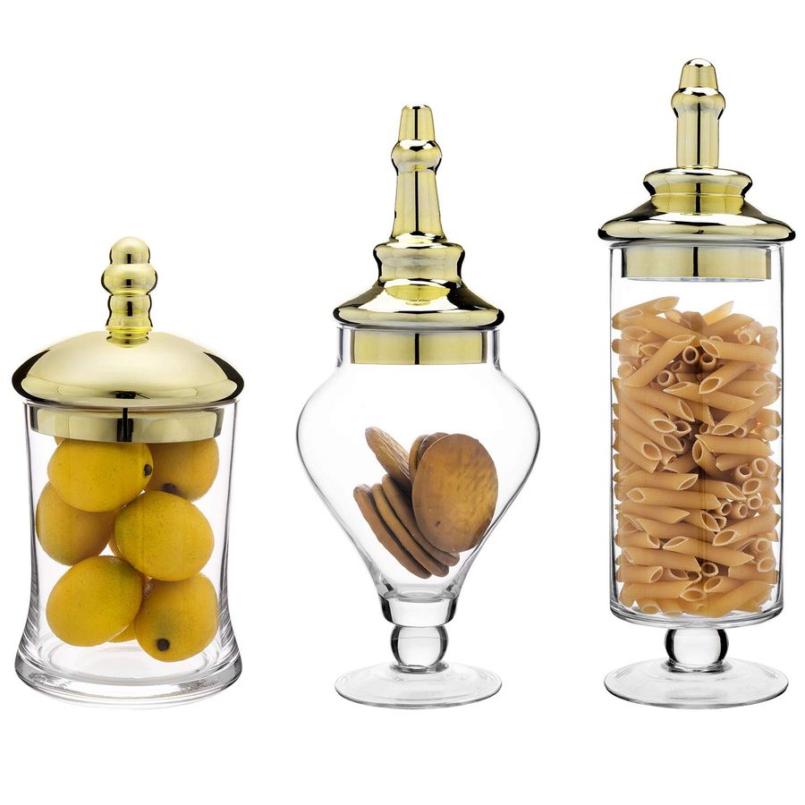 3 Piece Set Antique Clear Glas - Food Storage Set Glass recensie en prijs