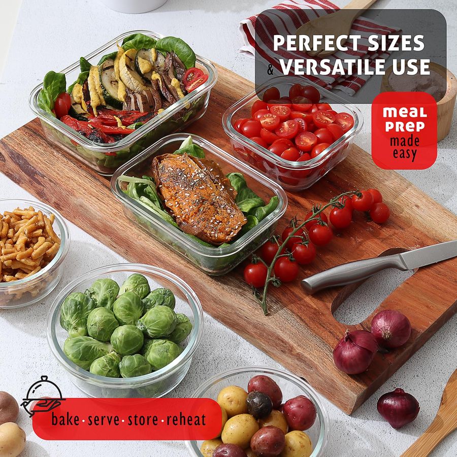 48pc Glass Storage Containers  - Food Storage Set Glass recensie en prijs