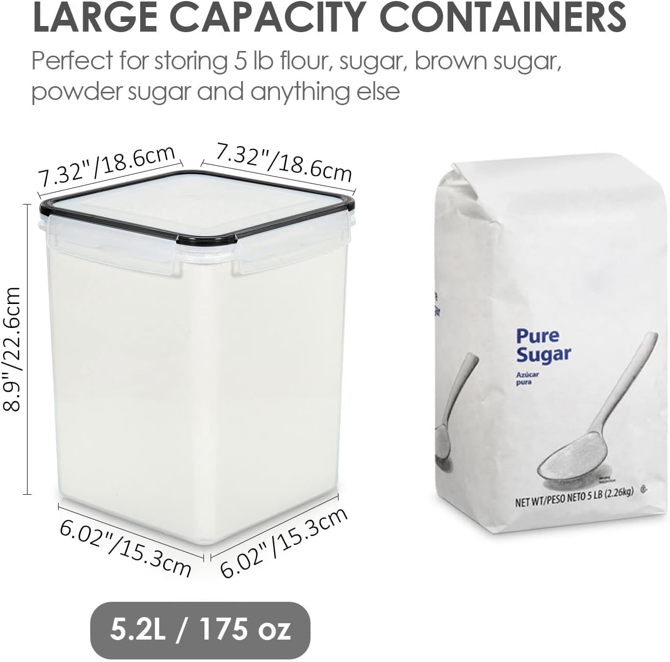 4 PCS Large Food Storage Conta - Food Storage Large recensie en prijs