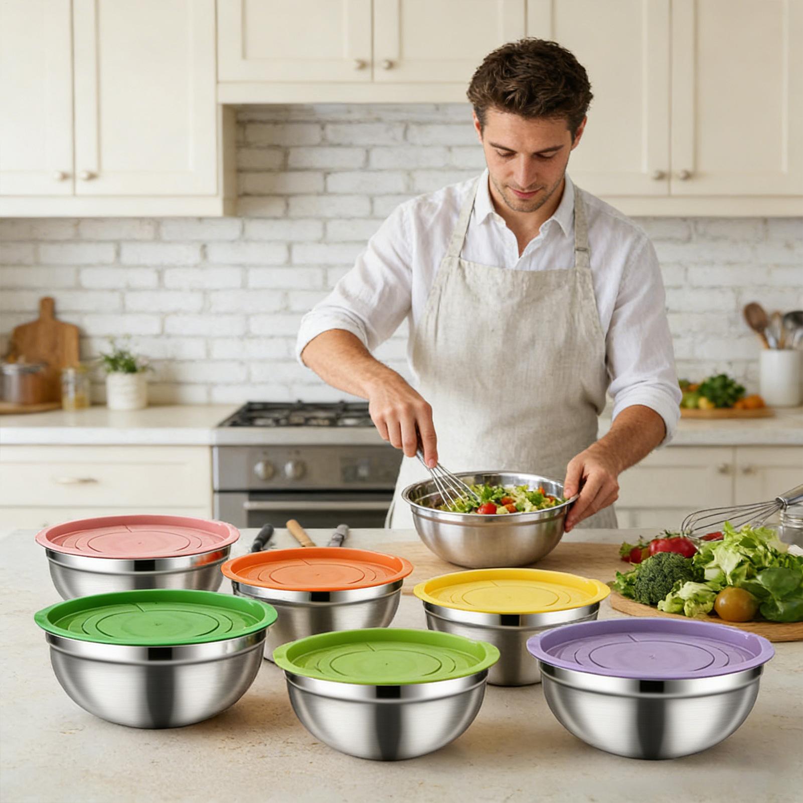 Steel Mixing Bowls Nesting Rou - Food Storage And Organizer recensie en prijs