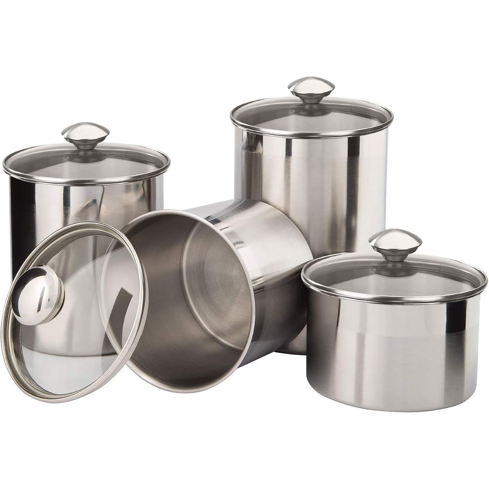 4-Piece Stainless Steel Food S - Food Storage Set Glass recensie en prijs