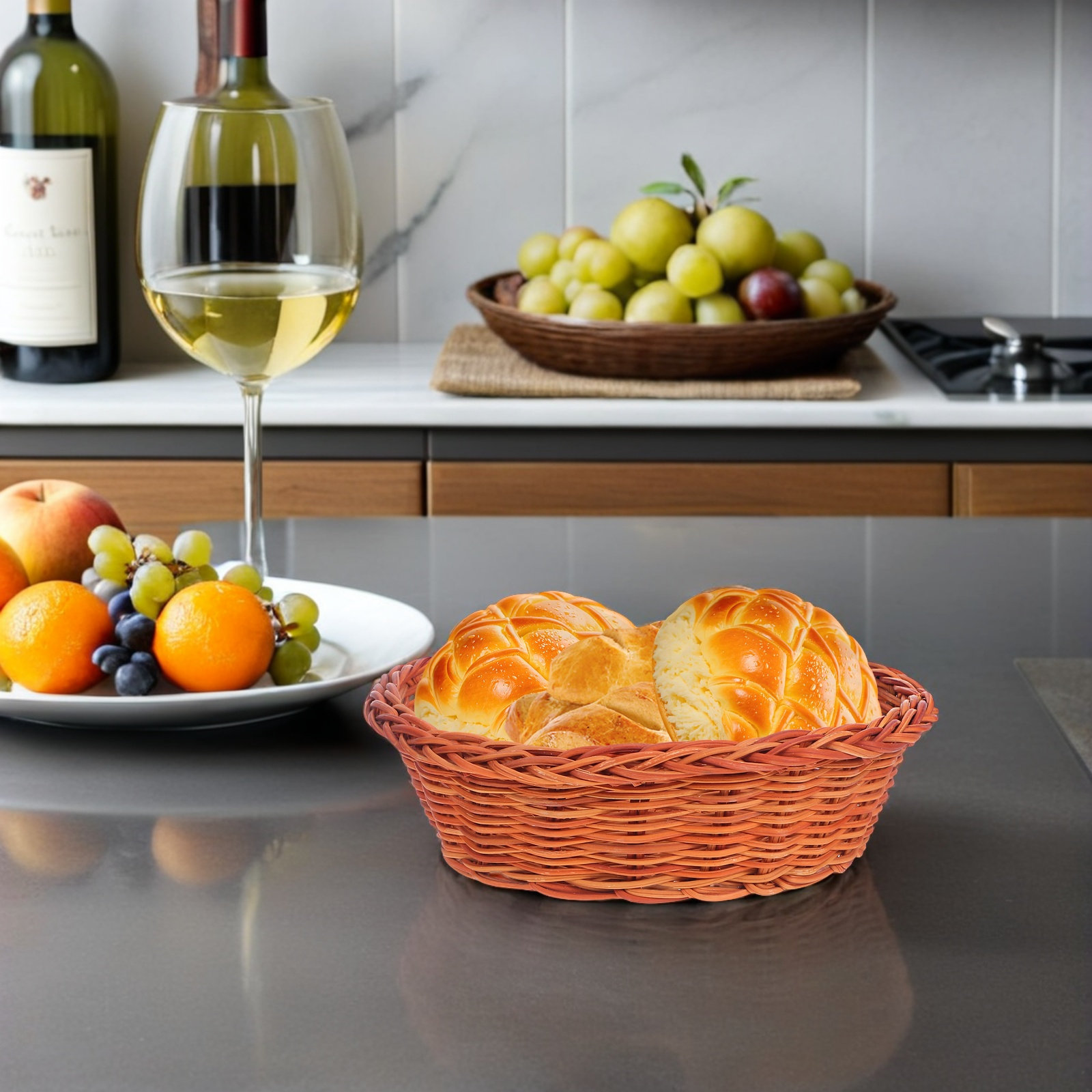 10Pcs Rattan Bread Basket Smal - Food Storage And Organizer recensie en prijs