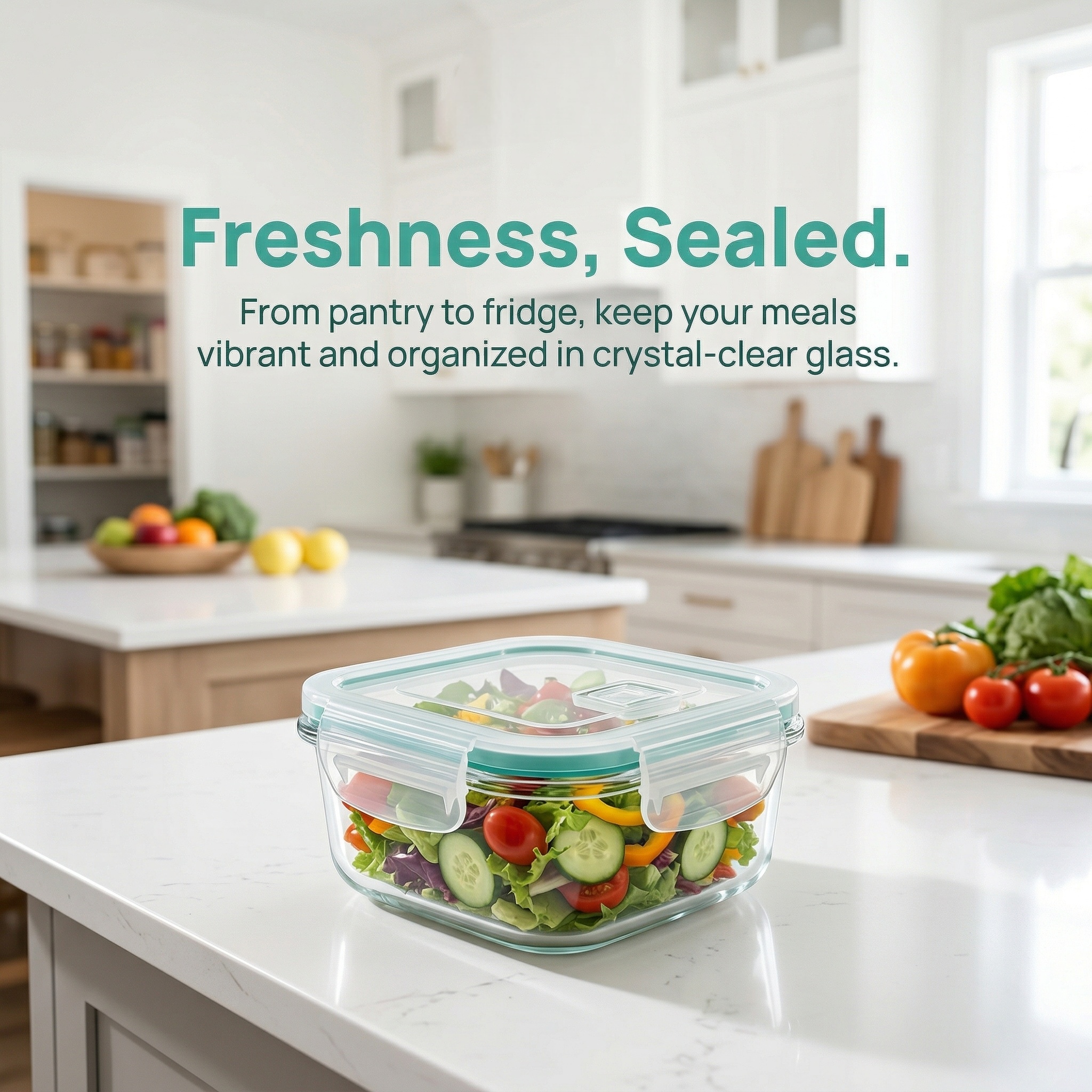 A set of 8 food storage contai - Food Storage Set Glass recensie en prijs