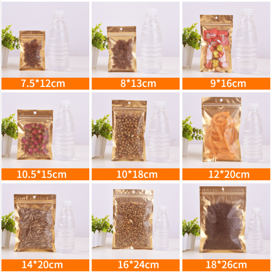 100Pcs Gold Mylar Zip Lock Bag - Ziploc Food Storage recensie en prijs