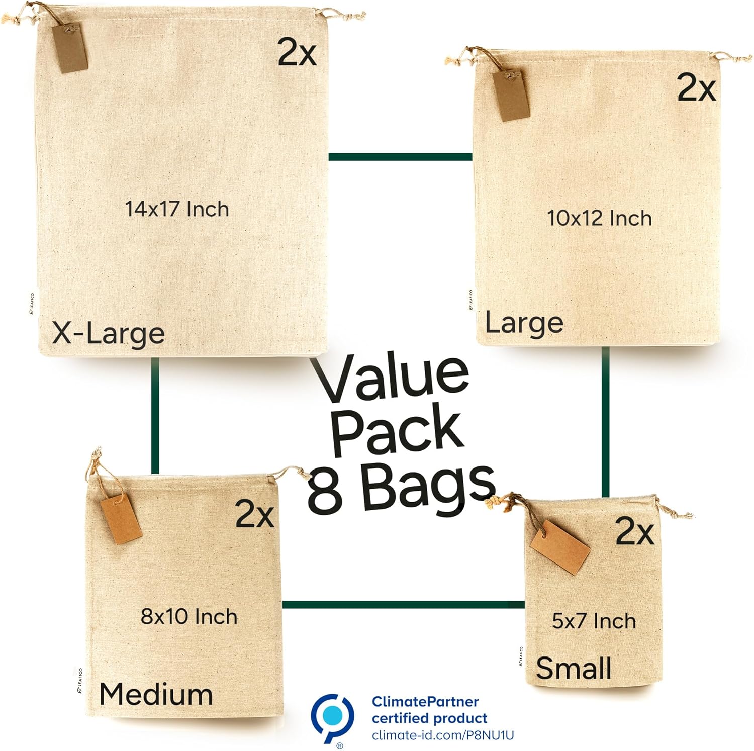 Muslin Cloth Bags with Drawstr - Food Storage Bags Xl recensie en prijs