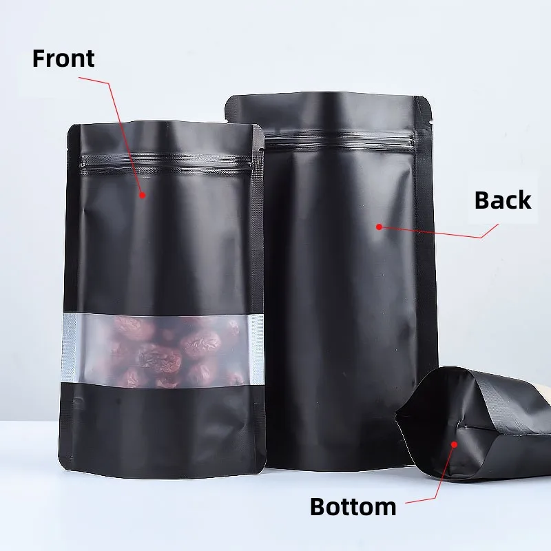 50pcs/100pcs Matt Black Stand  - Ziploc Food Storage recensie en prijs